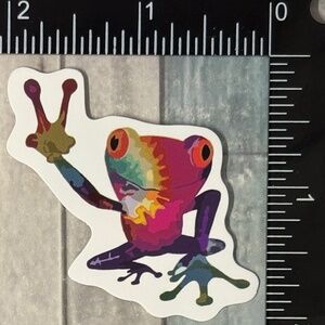 🌀10/$10🌀 Psychedelic Frog Reusable Waterproof Vinyl Sticker Decal